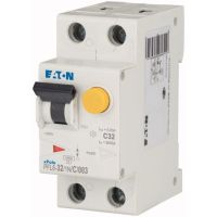 Relė srovės nuotėkio RCBO 2P 32A C 30mA su automatu AC-tipas PFL6-32/1N/C/003 - EATON