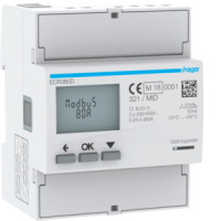 Skaitiklis elektros energijos 3F 80A tiesioginis MODBUS MID 4 modulio - HAGER