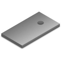 Adapterio plokštelė Dome FixPro ankeravimo skersiniui M12 aliuminė 90x50mm, Adapter plate Dome FixPro - K2 SYSTEMS