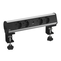 Blokas lizdų ant stalo 4xSCHUKO ir 1xUSB A+C 18W aliuminio spalvos DBL-1B-D4S-1C - OBO BETTERMANN