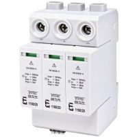 Apsauga viršįtampių 3P C 20kA 2 tipo Solar ETITEC EM T2 PV 1100/20 Y RC - ETI