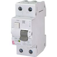 Relė srovės nuotėkio RCBO 2P 16A C 30mA A-tipas su automatu 10kA KZS-2M A G/KV C16/0.03 - ETI