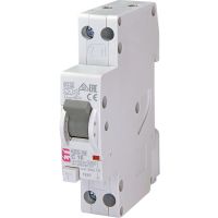 Relė srovės nuotėkio RCBO 2P 16A C 30mA A-tipas su automatu 6kA KZS-1M 1p+N A C16/0.1 6kA - ETI