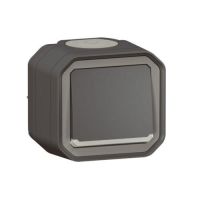 Mygtukas v/t viengubas IP55 su pašvietimu antracito spalvos 10A 250V Plexo - LEGRAND