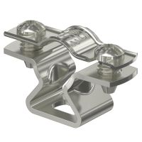 Apkaba 10-12mm kabelių ir vamzdžių tvirtinimui su skyle nerūdijančio plieno ASL 733 12 A4 - OBO BETTERMANN