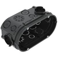 UP potinkinė dėžutė dviguba 2x Ø60xH66mm Polipropilenas Jet black UG 66-DV - OBO BETTERMANN (pavadinimas tikslinamas)