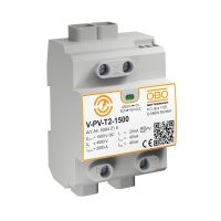 Apsauga nuo viršįtampių PV sistemoms 1500V DC pilka V-PV-T2-1500 - OBO BETTERMANN (pavadinimas tikslinamas)