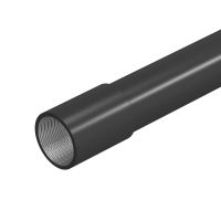 Plieninis vamzdis su sriegiu su sriegine mova M40, 3000mm Plienas PES50 – poliesteris / epoksidas intensyvaus juodumo RAL 9005 SM40W SW - OBO BETTERMANN (pavadinimas tikslinamas)