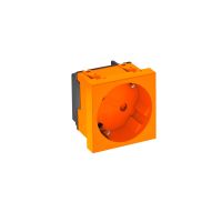 Kištukinis lizdas viengubas 33° su apsauga 250V, 10/16A Polikarbonatas oranžinis RAL 2004 STD-D3S ROR1 - OBO BETTERMANN (pavadinimas tikslinamas)