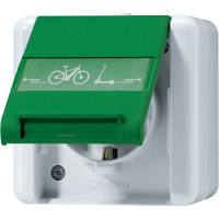 SCHUKO socket w. hinged lid E-Bike - JUNG (pavadinimas tikslinamas)