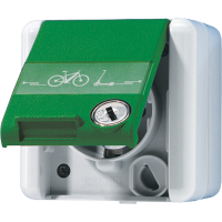 SCHUKO socket w. hinged lid E-Bike - JUNG (pavadinimas tikslinamas)