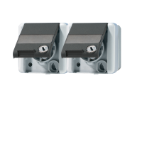 2-gang SCHUKO® socket separ. safety lock - JUNG (pavadinimas tikslinamas)