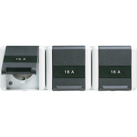 3-gang SCHUKO® socket - JUNG (pavadinimas tikslinamas)