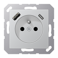 Socket fren/belg with USB type AC - JUNG (pavadinimas tikslinamas)