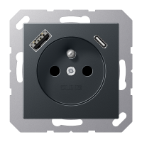 Socket fren/belg with USB type AC - JUNG (pavadinimas tikslinamas)