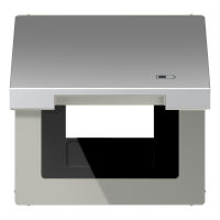 Hinged lid USB with centre plate - JUNG (pavadinimas tikslinamas)