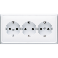 3-gang SCHUKO- socket - JUNG (pavadinimas tikslinamas)