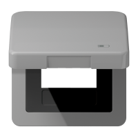 Hinged lid USB with centre plate - JUNG (pavadinimas tikslinamas)