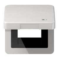 Hinged lid USB with centre plate - JUNG (pavadinimas tikslinamas)