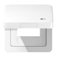 Hinged lid USB with centre plate - JUNG (pavadinimas tikslinamas)