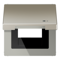 Hinged lid USB with centre plate - JUNG (pavadinimas tikslinamas)