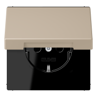Lizdas p/t SCHUKO su dangteliu 16A 250V ombre naturelle claire spalvos LE CORBUSIER - JUNG