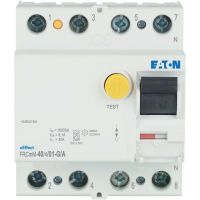 Relė srovės nuotėkio RCCB 4P 40A 100mA G/A tipas FRCMM-40/4/01-G/A - EATON