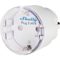 Lizdas kištukinis baltas išmanusis 12A 230V baltas Shelly Plug S MTR Gen3 - SHELLY