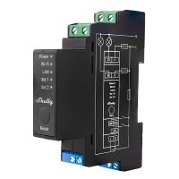 Relė išmanioji 2P 25A 110-240V AC ant DIN bėgelio Shelly Pro 2PM - SHELLY