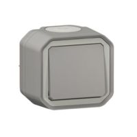 Mygtukas v/t viengubas 10A/250V IP55 pilkos spalvos PLEXO - LEGRAND