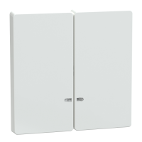 Klavišas dvigubam jungikliui su pašvietimu baltos spalvos System Design Merten - SCHNEIDER ELECTRIC