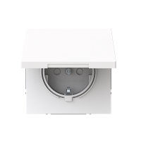 Lizdas p/t SCHUKO su dangteliu be rėmelio baltos spalvos 16A 250V 20 EUKB-44G Busch-Art Linear - ABB