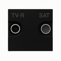 Lizdas p/t TV-R/SAT juodos matinės spalvos 2 modulių N2251.7 NT Zenit S - ABB