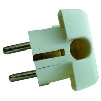 Kištukas a/k SCHUKO kampinis 90 laipsnių su įžeminimu IP20 16A 250V baltas PSSWI22 - PROTEC