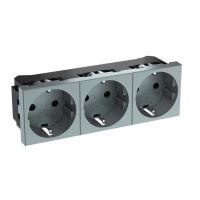 Lizdas p/t trigubas kanalui Rapid 45 aliuminio spalvos STD-D0N AL3 - OBO BETTERMANN