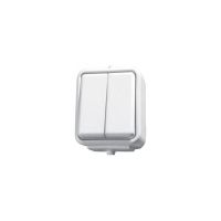 Jungiklis v/t dvigubas IP44 baltas 10A 250V WNT-2H - SCHNEIDER ELECTRIC