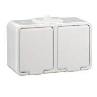 Lizdas v/t IP44 dvigubas baltas 16A 250V GWN-240PC cedar - SCHNEIDER ELECTRIC