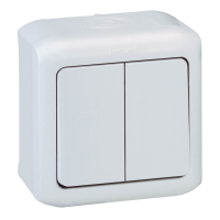 Jungiklis v/t dvigubas IP44 pilkas 10A 250V Forix - LEGRAND