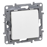 Jungiklis p/t viengubas be rėmelio baltas 10A 250V NILOE - LEGRAND