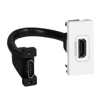 Lizdas HDMI kanalui 1 modulio baltos spalvos Mosaic - LEGRAND