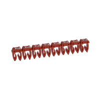 Markiruotė "2" laidui užspaudžiama 0.5-1.5mm2 balta/raudona - LEGRAND
