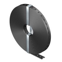 Montažinė juosta dengta plastiku 28x3,7mm Plienas galvanizuotas / padengtas plastiku juoda - OBO BETTERMANN (pavadinimas tikslinamas)