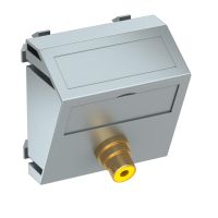 Multimed. lizd. video "tulpė" pajungimas kištukas-kištukas 45x45mm Polikarbonatas lakuoto aliuminio MTS-R F AL1 - OBO BETTERMANN (pavadinimas tikslinamas)