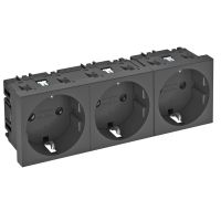 Lizdas p/t trigubas kanalui Rapid 45 juodas STD-D0 SWGR3 - OBO BETTERMANN