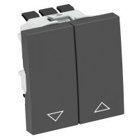 Žaliuzių jungiklis 10 A, 250 V Polikarbonatas juodai pilkas RAL 7021 RS-BS SWGR1 - OBO BETTERMANN (pavadinimas tikslinamas)