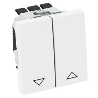 Žaliuzių mygtukas 10 A, 250 V Polikarbonatas baltas RAL 9010 RT-BS RW1 - OBO BETTERMANN (pavadinimas tikslinamas)