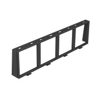 Montažinis rėmelis skirtas 4 x 1 Modul 45 Polikarbonatas/akrilnitrilo-butadieno-stirenas grafito juodumo RAL 9011 MT45V 4 - OBO BETTERMANN (pavadinimas tikslinamas)