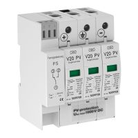 Apsauga viršįtampių 3P C 20kA 2 tipo Solar su signaliniais kontaktais V20-C 3-PHFS-1000 - OBO BETTERMANN