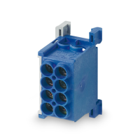 Gnybtas 25mm2 Cu/Al mėlynas 4 prijungimai MAG 25-2 - MOREK
