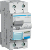 Relė srovės nuotėkio RCBO 2P 16A B 30mA su automatu 10kA A-tipas - HAGER